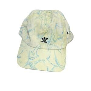 Adidas Hat Relaxed Marble Wash Strapback Cap Ambient Sky Blue Pulse Yellow
